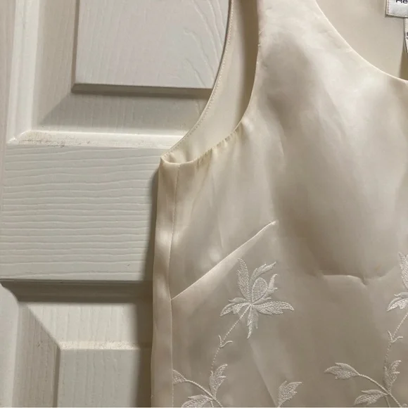 Vintage 100% Silk Embroidered Cream Blazer and Tank Set - Rena Rowan 4P - Picture 9 of 14
